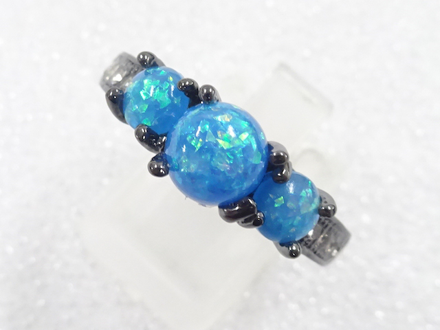 JAPANESE KIMONO / ANTIQUE COLORED STONE RING (SIZE 23)